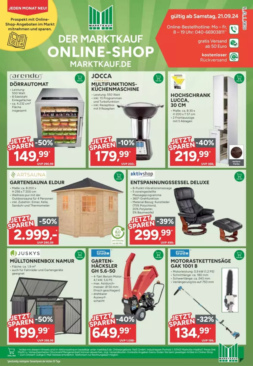 Aktueller Prospekt Edeka - Prospekte - von 21.09 bis 28.09.2024 - strona 43 - produkty: angebot, angebote, auto, Bau, baumwolle, eimer, eis, elle, Garten, hochschrank, kuchen, messer, reis, rezept, Ria, Schrank, sessel, thermometer, Ti, uhr, wolle, ZTE