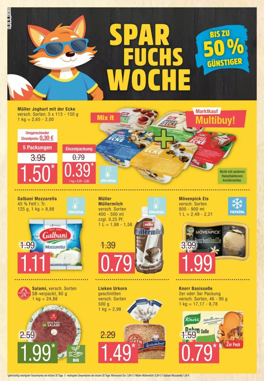 Aktueller Prospekt Edeka - Prospekte - von 21.09 bis 28.09.2024 - strona 6 - produkty: eis, galbani, milch, mövenpick, mövenpick eis, mozzarella, Müller, müllermilch, reis, rel, Ti, ZTE