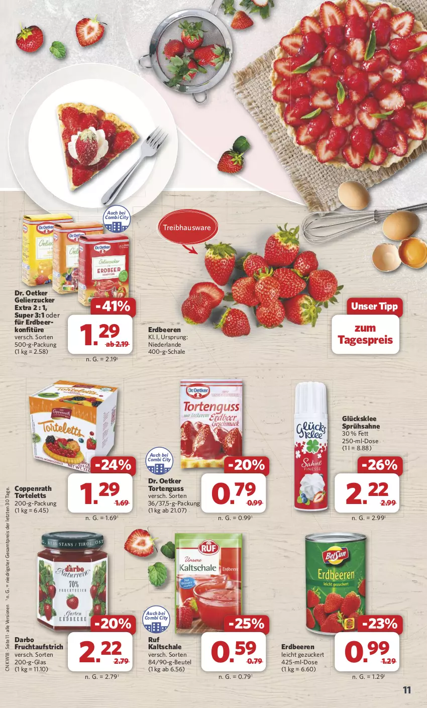 Aktueller Prospekt Combi - Prospekte - von 29.04 bis 04.05.2024 - strona 12 - produkty: aufstrich, beere, beeren, beutel, coppenrath, darbo, Dr. Oetker, eis, erdbeere, erdbeeren, frucht, fruchtaufstrich, gelierzucker, glücksklee, konfitüre, reis, sahne, Schal, Schale, Ti, torte, tortenguss, ZTE, zucker