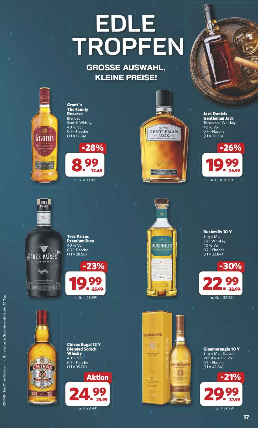 Aktueller Prospekt Combi - Prospekte - von 29.04 bis 04.05.2024 - strona 18 - produkty: blended scotch, blended scotch whisky, eis, flasche, irish whiskey, jack daniel, jack daniels, leine, regal, reis, rum, scotch, scotch whisky, single malt, tennessee whiskey, Ti, whiskey, whisky, ZTE