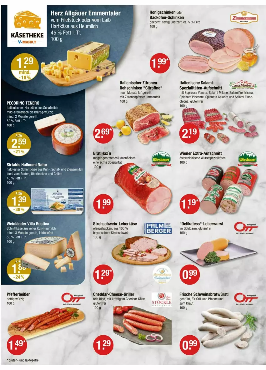 Aktueller Prospekt Vmarkt - Prospekte - von 03.07 bis 09.07.2025 - strona 2 - produkty: aufschnitt, axe, braten, cheddar, cin, eis, emmentaler, filet, filets, fleisch, für grill und pfanne, geback, grill, grill und pfanne, halbfester schnittkäse, Halloumi, hartkäse, Haxe, Heu, heumilch, Käse, käsetheke, Kraut, leberkäs, leberkäse, leberwurst, LG, Mantel, milch, natur, nero, Ofen, Pecorino, pfanne, pfeffer, Pfefferbeißer, rind, rohschinken, saft, salami, schinken, schnittkäse, schwein, Spezi, Ti, tisch, und pfanne, wein, wiener, wurst, zitrone, zitronen