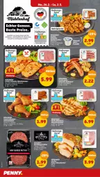 Gazetka promocyjna Penny - Prospekte - Gazetka - ważna od 02.03 do 02.03.2024 - strona 4 - produkty: beef, bratwurst, burger, eis, fleisch, Frische Hähnchen, Geflügel, geschnetzeltes, henkel, je 250-g-packung, jtc, Jura, minutensteaks, pute, reis, rind, rindfleisch, schenkel, schwein, schweine, steak, steaks, Ti, wein, weine, wurst, Zelt