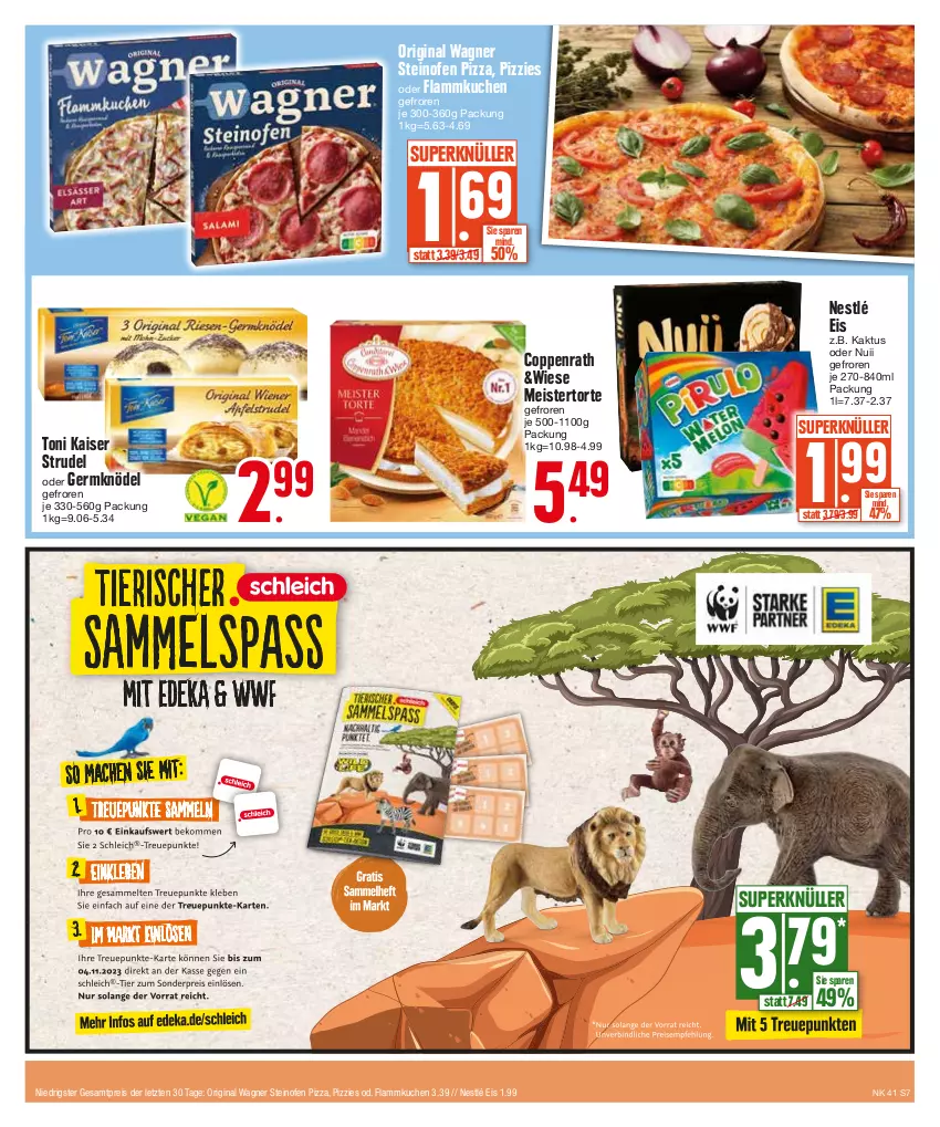 Aktueller Prospekt Edeka - Angebote der Woche - von 09.10 bis 14.10.2023 - strona 7 - produkty: coppenrath, eis, flammkuchen, Germ, gin, Kaiser, Knödel, kuchen, lamm, Meister, nestlé, nuii, Ofen, original wagner, pizza, reis, steinofen, steinofen pizza, Strudel, torte, wagner, ZTE