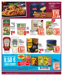 Gazetka promocyjna Edeka - Angebote der Woche - Gazetka - ważna od 14.10 do 14.10.2023 - strona 20 - produkty: barilla, Becher, beutel, bier, Brei, champignon, champignons, coupon, deka, eintopf, eis, erde, fisch, flasche, genovese, gin, hartweizen, heinz, ketchup, knorr, korn, maggi, maggi fix, mayonnaise, pasta, pesto, reis, sauce, snack, Spezi, thunfisch, Ti, tomate, tomaten, tomatensauce, topf, Yo, ZTE