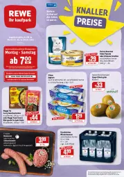 Gazetka promocyjna Rewe - REWE Ihr Kaufpark - Gazetka - ważna od 08.01 do 08.01.2022 - strona 1 - produkty: Alwa, angebot, angebote, beutel, bratwurst, curry, eis, elinas, elinas joghurt, elle, gerolsteine, gerolsteiner, geschnetzeltes, gewürz, joghur, joghurt, joghurt nach, kiwi, maggi, maggi fix, Mett, mineralwasser, pastete, purina, reifen, reis, schwein, schweine, schweinemett, steiner, Ti, uhr, wasser, wein, weine, wurst, Zelt, zespri