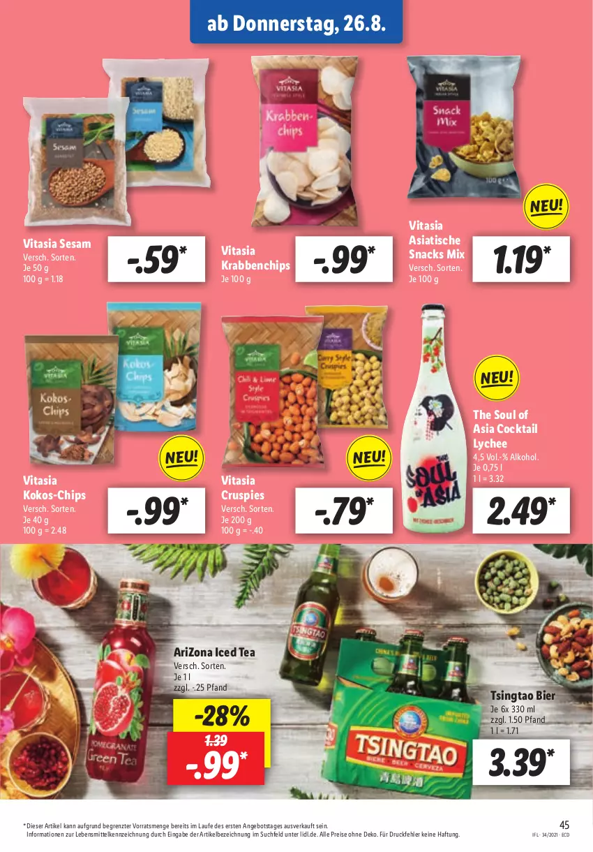 Aktueller Prospekt Lidl - Aktionsprospekt - von 23.08 bis 28.08.2021 - strona 45