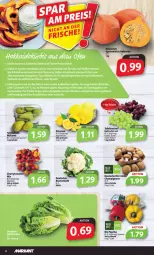 Gazetka promocyjna Markant - Prospekte - Gazetka - ważna od 24.09 do 24.09.2022 - strona 4 - produkty: beutel, bio, blume, blumen, blumenkohl, champignon, champignons, cherrytomaten, paprika, Schal, Schale, tafeltrauben, Ti, tomate, tomaten, trauben, zitrone, zitronen