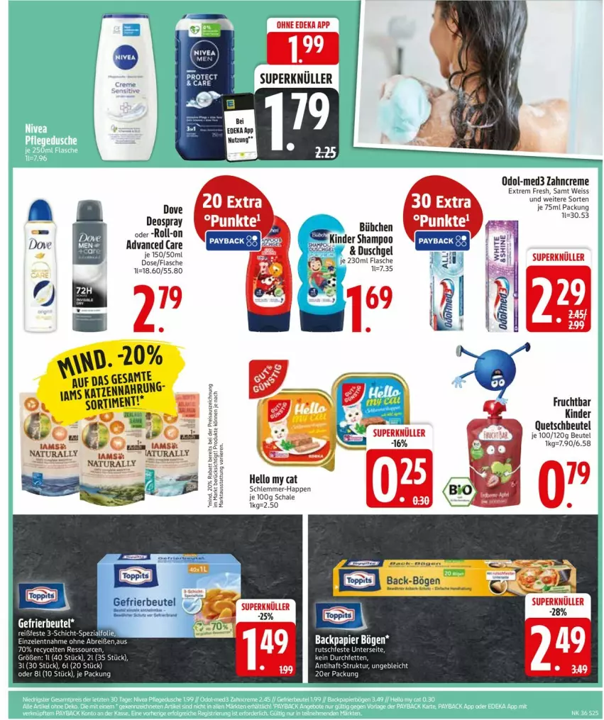 Aktueller Prospekt Edeka - Prospekte - von 01.09 bis 06.09.2025 - strona 27 - produkty: beutel, Brei, bübchen, creme, deka, dove, eis, frucht, Kinder, Odol, quetschbeutel, roll-on, Schal, Schale, shampoo, Ti, zahncreme