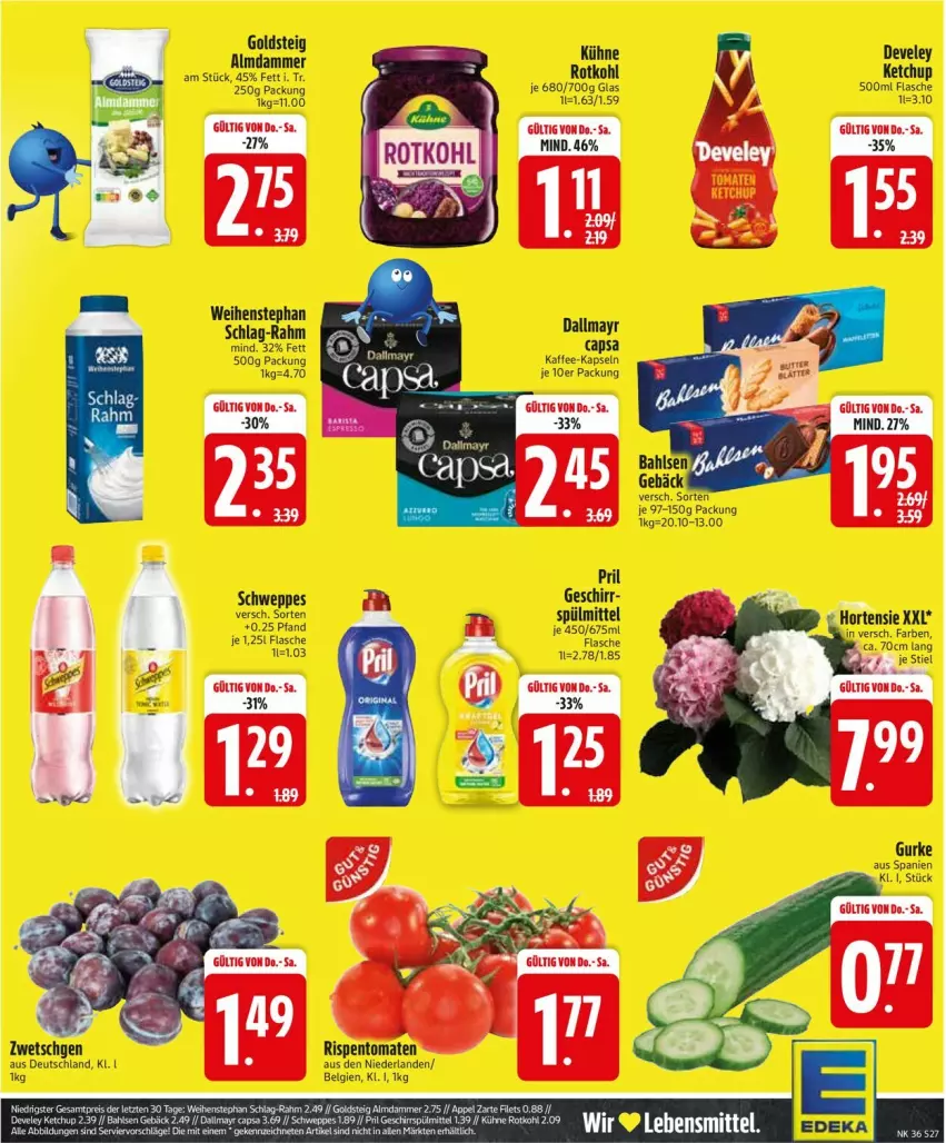 Aktueller Prospekt Edeka - Prospekte - von 01.09 bis 06.09.2025 - strona 29 - produkty: Cap, flasche, goldsteig, kaffee, kaffee-kapseln, Kühne, LG, pril, schweppes, spülmittel, Ti, tomate, tomaten, weihenstephan
