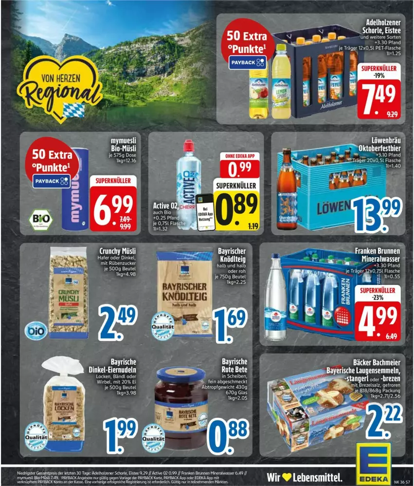 Aktueller Prospekt Edeka - Prospekte - von 01.09 bis 06.09.2025 - strona 9 - produkty: adelholzener, Alwa, beutel, eier, flasche, Holz, lebensmittel, mineralwasser, tee, wasser, zucker