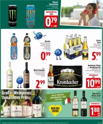 Gazetka promocyjna Edeka - Prospekte - Gazetka - ważna od 06.09 do 06.09.2025 - strona 21 - produkty: auer, Berger, corona, corona extra, deka, dornfelder, drink, eis, energy drink, flasche, krombache, krombacher, krombacher pils, merl, merlot, Michel Schneider, monster, Monster Energy, nuss, pils, pilsner, radeberger, radeberger pilsner, reis, riesling, rum, wein, ZTE