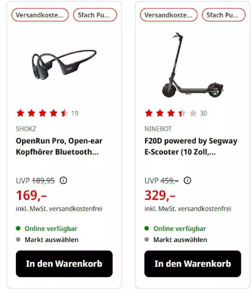 Aktueller Prospekt Media Markt - Prospekte - von 01.08 bis 31.08.2023 - strona 8 - produkty: kopfhörer, korb, ndk, scooter, versandkostenfrei