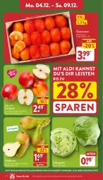 Gazetka promocyjna Aldi Nord - Von Montag - Gazetka - ważna od 09.12 do 09.12.2023 - strona 2 - produkty: aldi, angebot, Birnen, clementinen, eis, eisbergsalat, LG, Pink Lady, reis, salat, Schal, Schale, tafeläpfel, tafelbirnen, Ti, ZTE