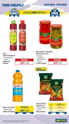Gazetka promocyjna Metro - Wochen-Angebote - Gazetka - ważna od 17.05 do 17.05.2025 - strona 11 - produkty: angebot, auer, Bau, beutel, chips, chipsfrisch, eis, flasche, Funny Frisch, gewürz, gewürzketchup, gurke, gurken, Hela, ketchup, Konserven, reis, salat, salate, senf, spreewald-feldmann, Ti, tiefpreis