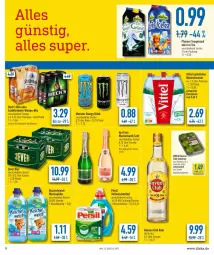 Gazetka promocyjna Diska - Prospekte - Gazetka - ważna od 26.03 do 26.03.2022 - strona 9 - produkty: Alwa, bier, deka, drink, eis, energy drink, flasche, getränk, ice tea, jever, Kuschelweich, limette, limetten, Mett, metten, mineralwasser, monster, Monster Energy, natürliches mineralwasser, persil, pfanne, Pfanner, reis, rum, Schal, Schale, schöfferhofer, sekt, tee, Ti, vittel, vollwaschmittel, waschmittel, wasser, weichspüler