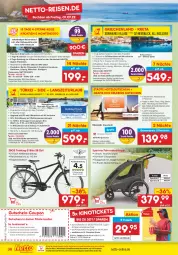 Gazetka promocyjna Netto Marken-Discount - Filial-Angebote - Gazetka - ważna od 09.07 do 09.07.2022 - strona 36 - produkty: Anhänger, Berger, buch, Buggy, cin, coupon, E-Bike, eimer, eis, Fahrrad, felgen, gutschein, Kette, LG, lion, monte, ndk, reis, reiseveranstalter, reiseverlauf, Ria, Schal, Sport, Ti, uhr, versandkostenfrei