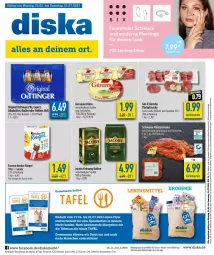 Gazetka promocyjna Diska - Prospekte - Gazetka - ważna od 01.07 do 01.07.2023 - strona 1 - produkty: aktionspreis, alkohol, angebot, angebote, bier, deka, eis, ferrero, gin, jacobs, jacobs krönung, kaffee, Käse, Kinder, kinder riegel, marinade, Nackensteak, nackensteaks, nuss, oettinger, pfirsich, pfirsiche, pils, plattpfirsiche, radler, reis, riegel, schwein, schweine, steak, steaks, Ti, wein, weine, ZTE