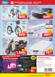 Gazetka promocyjna Netto Marken-Discount - Filial-Angebote - Gazetka - ważna od 03.09 do 03.09.2022 - strona 27 - produkty: angebot, asti, bett, boxspringbett, cin, coupon, Dreirad, E-Bike, eis, Elektro, federkern, federkernmatratze, felgen, gutschein, gutscheine, kernmatratze, Kette, latte, leine, LG, Liege, matratze, matratzen, Matratzentopper, Maus, nexus, popcorn, promax, reis, ring, rücktrittbremse, Schal, shimano, Tasche, taschen, taschenfederkern-matratze, taschenfederkernmatratze, telefon, Ti, tisch, topper, uhr, ZTE