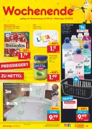 Gazetka promocyjna Netto Marken-Discount - Filial-Angebote - Gazetka - ważna od 03.09 do 03.09.2022 - strona 29 - produkty: angebot, barilla, bestpreis, bett, bettwäsche, eis, flammkuchen, kissen, Kissenbezug, korb, kuchen, lamm, lätta, lenor, lenor weichspüler, mikrofaser, Ofen, pesto, pizza, reis, reiss, Ria, steinofen, Ti, wagner, wäschekorb, weichspüler, ZTE