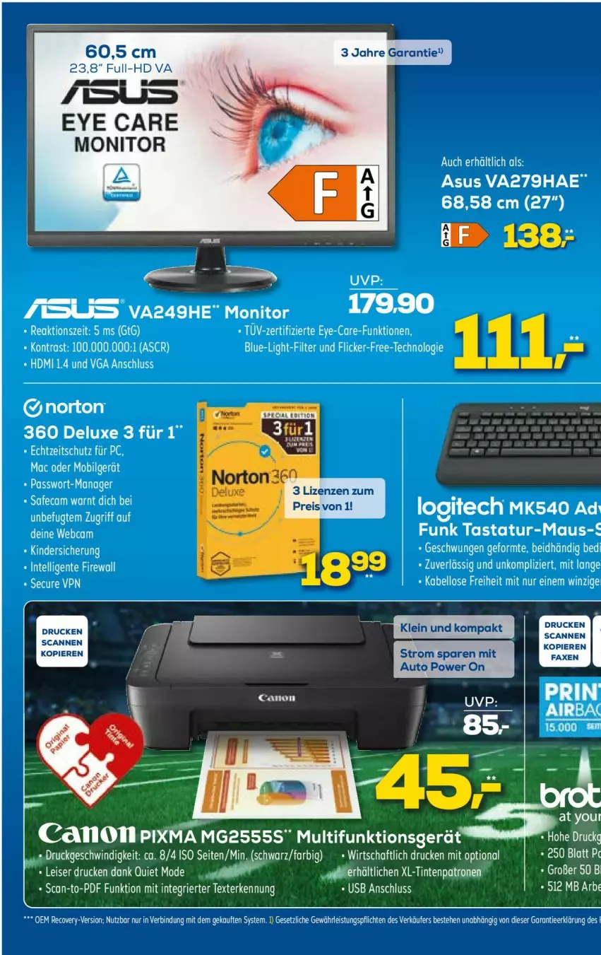 Aktueller Prospekt Euronics - Prospekte - von 08.02 bis 15.02.2023 - strona 27 - produkty: asus, axe, canon, dell, elle, ente, HDMI, Intel, LG, mac, Maus, monitor, Tastatur, Ti, torte, usb