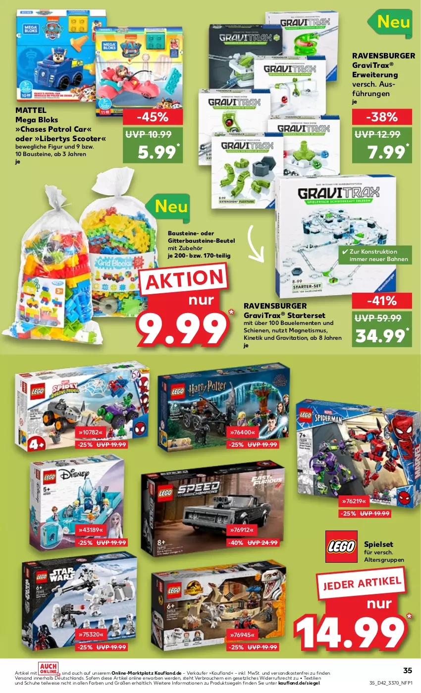 Aktueller Prospekt Kaufland - von 20.10 bis 26.10.2022 - strona 35 - produkty: aust, Bau, beutel, burger, eis, ente, erde, Mattel, ndk, Rauch, ravensburger, rwe, schuhe, scooter, Ti, versandkostenfrei, vita