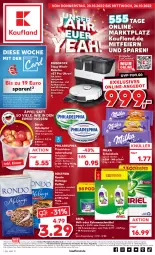 Gazetka promocyjna Kaufland - Gazetka - ważna od 26.10 do 26.10.2022 - strona 1 - produkty: angebot, angebote, ariel, bohne, bohnen, colorwaschmittel, doppelrahmstufe, eier, eimer, eis, Elan, elle, frischkäse, frischkäsezubereitung, kaffee, Käse, milka, milka schokolade, ndk, philadelphia, Pods, Rauch, reis, rwe, schoko, schokolade, tafeläpfel, Ti, versandkostenfrei, waschmittel, ZTE