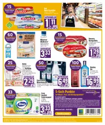 Gazetka promocyjna Edeka - Angebote der Woche - Gazetka - ważna od 30.09 do 30.09.2023 - strona 25 - produkty: Abtei, Alwa, arla, arla buko, Becher, Buko, coupon, coupons, creme, deka, deutschlandcard, eis, erde, filet, filets, flasche, frischkäse, gerolsteine, gerolsteiner, gin, giotto, haselnuss, hawesta, hering, Herings, heringsfilets, Käse, Kugel, mandel, milch, mineralwasser, Mineralwasser Medium, natur, nuss, papier, Putz- und Reinigungsmittel, raffaello, Reinigung, Reinigungsmittel, reis, rel, ring, sauce, spitzenqualität, Sprudel, steiner, Ti, toilettenpapier, wasser, Weißwurst, wurst, zewa, ZTE