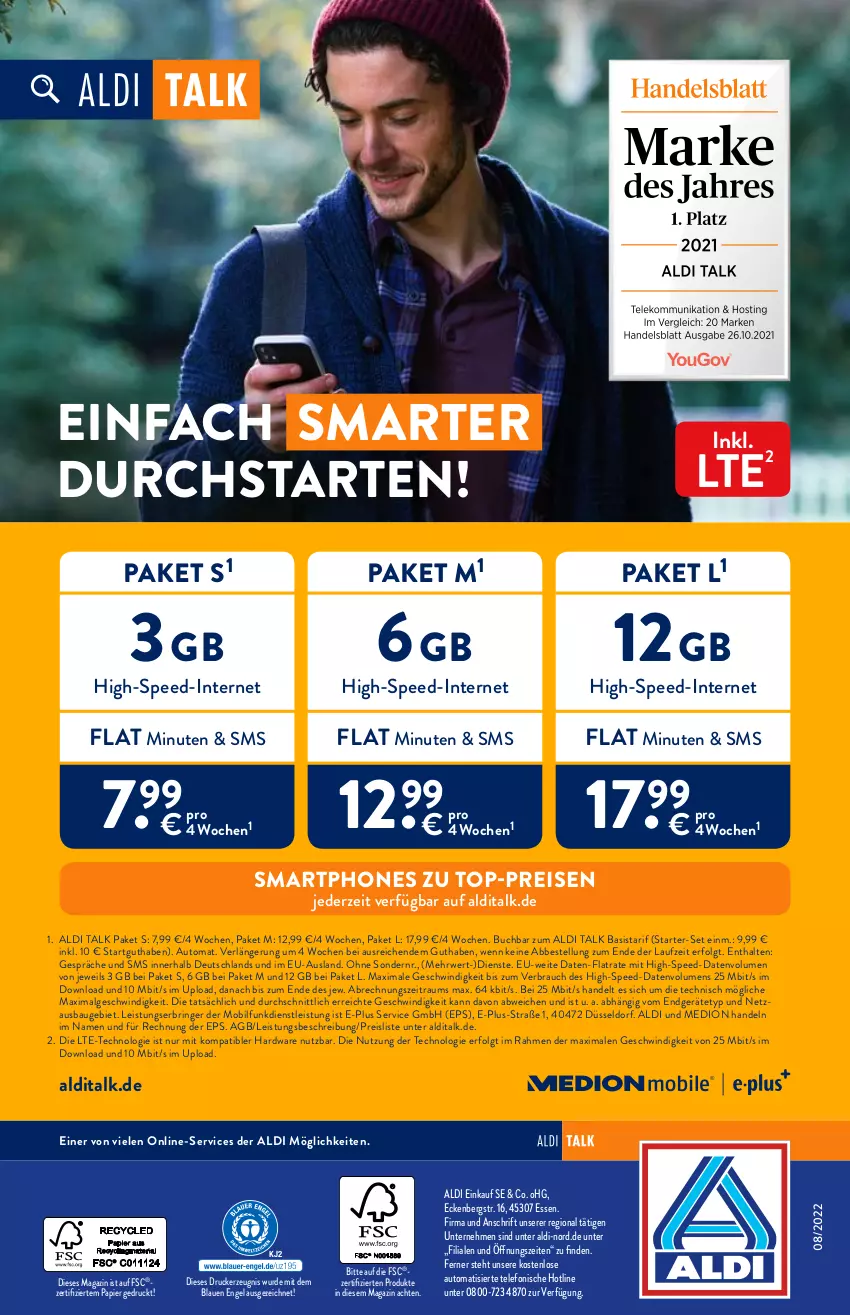 Aktueller Prospekt Aldi Nord - Multimedia - von 24.02 bis 26.02.2022 - strona 8 - produkty: aldi, aldi talk, auto, Bau, buch, drucker, eis, Engel, hardware, kerze, LG, magazin, medion, papier, Rauch, reis, ring, rwe, smartphone, smartphones, spee, telefon, Ti, top-preis, usb