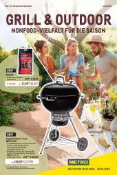 Gazetka promocyjna Metro - Grill & Outdoor - Gazetka - ważna od 26.06 do 26.06.2024 - strona 1 - produkty: briketts, decke, Deckel, edelstahl, eis, elle, grill, grillrost, Holz, holzkohle, Kugel, kugelgrill, LG, Metro, Reinigung, reis, sac, teller, Ti, topf