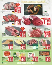 Gazetka promocyjna Edeka - Prospekte - Gazetka - ważna od 30.03 do 30.03.2024 - strona 4 - produkty: bacon, beef, bio, braten, deka, edeka bio, hähnchenschenkel, henkel, oder rumpsteak, rind, rinder, Rinderroulade, rinderrouladen, roastbeef, rouladen, rum, rumpsteak, Schal, Schale, schenkel, steak