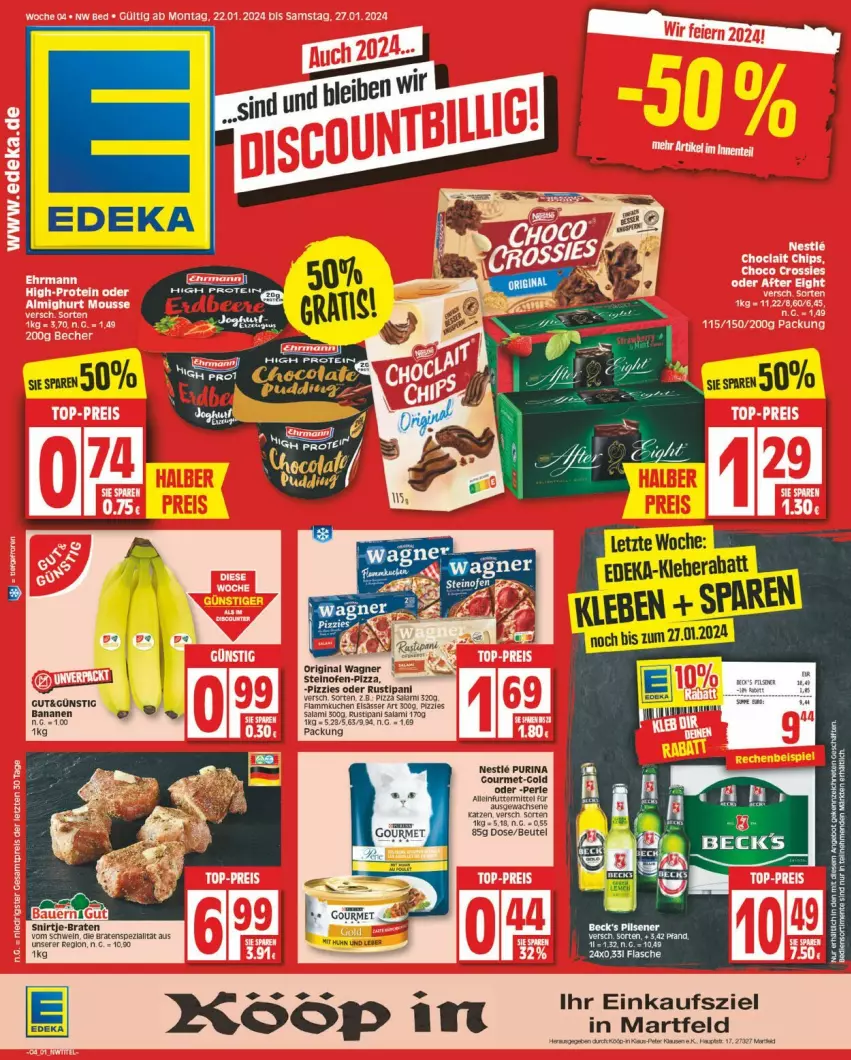 Aktueller Prospekt Edeka - Prospekte - von 22.01 bis 27.01.2024 - strona 1 - produkty: deka, ente, Ti, ZTE