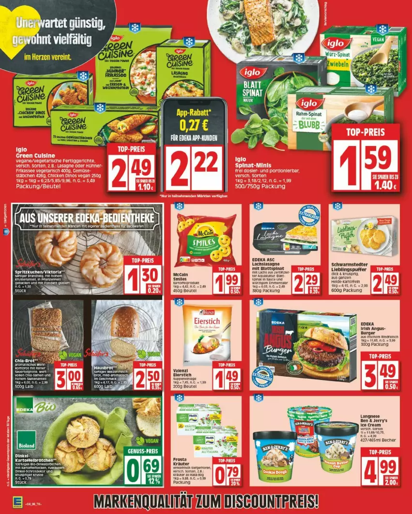 Aktueller Prospekt Edeka - Prospekte - von 22.01 bis 27.01.2024 - strona 6 - produkty: ball, Becher, discount, eis, Rana, reis, saft, Ti