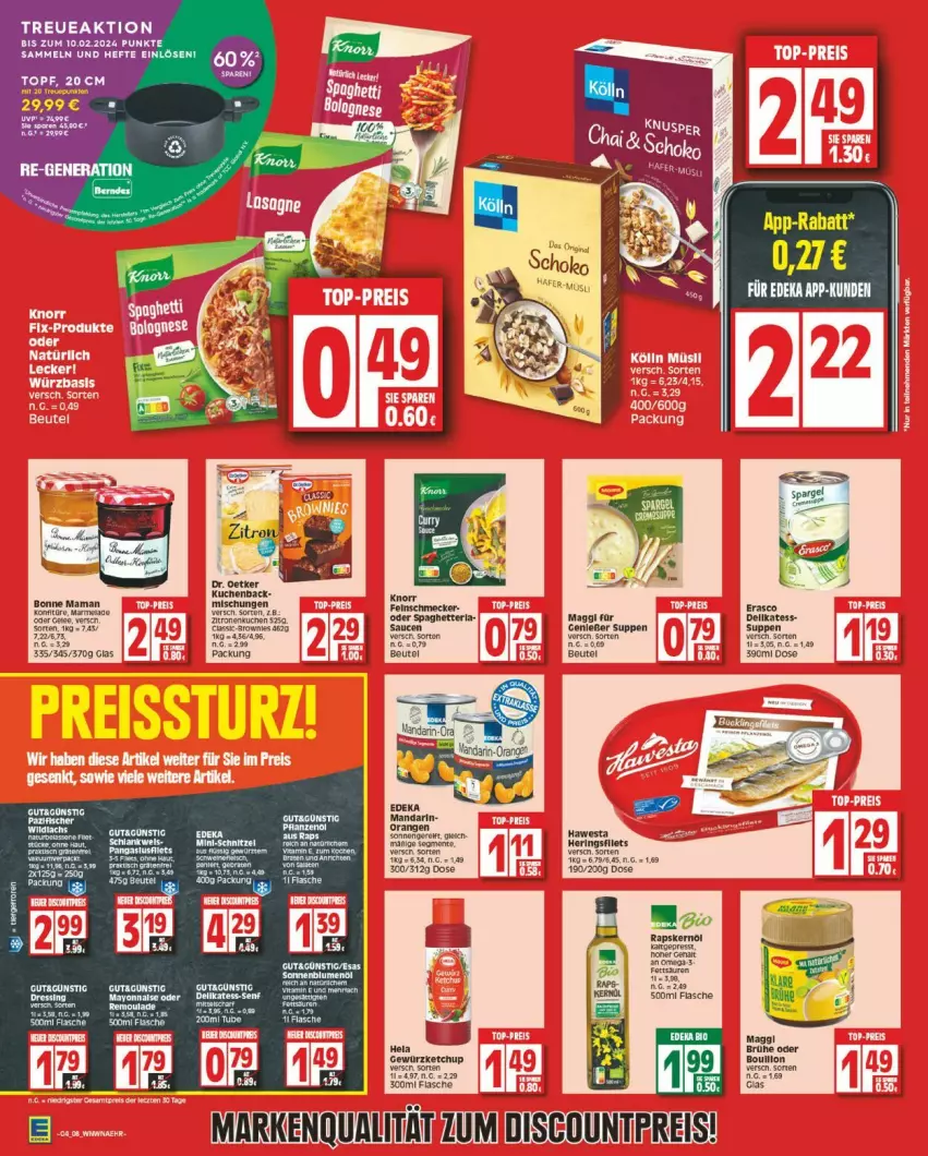 Aktueller Prospekt Edeka - Prospekte - von 22.01 bis 27.01.2024 - strona 8 - produkty: beutel, bio, bonne maman, deka, dell, Dr. Oetker, eis, flasche, Hefte, küche, Küchen, mam, nero, reis, resa, sekt, suppe, suppen, Ti, topf