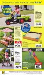 Gazetka promocyjna Lidl - Aktionsprospekt - Gazetka - ważna od 17.06 do 17.06.2023 - strona 56 - produkty: angebot, angebote, Anhänger, crivit, decke, dell, eis, elle, erde, Garten, gartentisch, Holz, Kinder, Mode, ndk, reis, rel, rum, Sandkasten, Schal, Schale, scooter, sonnenschirm, spielzeug, Spritzschutz, telefon, Ti, tisch, uhr