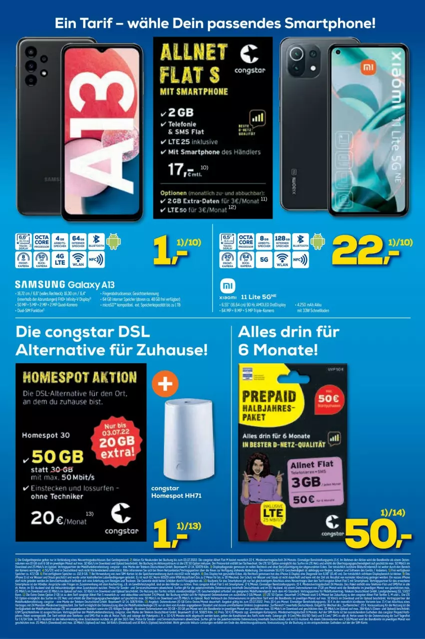 Aktueller Prospekt Euronics - Prospekte - von 15.06 bis 22.06.2022 - strona 7 - produkty: allnet flat, congstar, eis, HP, nero, Nike, Samsung, samsung galaxy, Samsung Galaxy A, smartphone, Ti