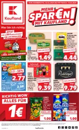 Gazetka promocyjna Kaufland - Prospekt - Gazetka - ważna od 12.06 do 12.06.2024 - strona 1 - produkty: alkohol, angebot, angebote, Becher, Berger, beutel, butter, cola, eis, eistee, ente, fanta, filet, fisch, gin, iglo, irische butter, jacobs, jacobs krönung, kaffee, kerrygold, Mezzo Mix, pfanne, Pfanner, pils, pilsner, radeberger, radeberger pilsner, schlemmerfilet, snack, sprite, tee, Ti, ZTE