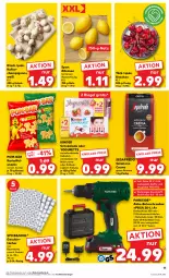 Gazetka promocyjna Kaufland - Prospekt - Gazetka - ważna od 12.06 do 12.06.2024 - strona 11 - produkty: akku, akku-bohrschrauber, angebot, angebote, Bau, baumwolle, beutel, bohne, bohnen, Bohrschrauber, champignon, champignons, creme, eis, geschirr, geschirrtücher, Holz, joghur, joghurt, kartoffel, Kinder, kinder schokolade, kirsch, kirsche, kirschen, koffer, ladegerät, milch, oder yogurette, Parkside, pom-bär, riegel, Schal, Schale, schoko, schokolade, Segafredo, snack, snacks, Ti, tücher, vollmilch, wolle, Yo, yogurette, zitrone, zitronen