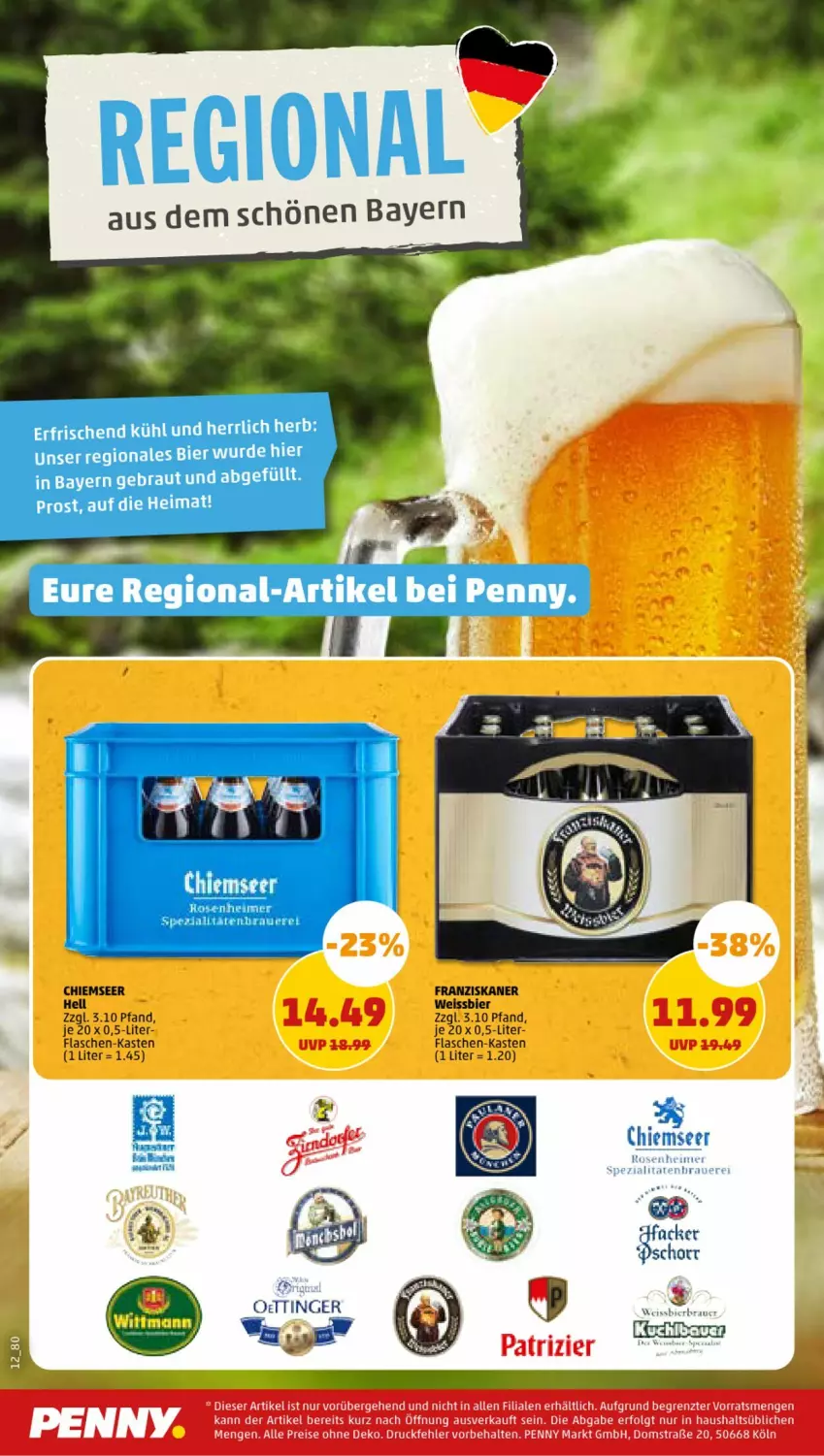 Aktueller Prospekt Penny - Prospekte - von 29.05 bis 03.06.2023 - strona 12 - produkty: auer, bier, eis, flasche, flaschen-kasten, LG, oettinger, reis, rel, Spezi, Ti, weissbier, ZTE