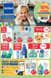 Gazetka promocyjna Budni - Prospekte - Gazetka - ważna od 01.04 do 01.04.2023 - strona 1 - produkty: angebot, angebote, Bad, Brufen, calvin klein, duschgel, Eau de parfum, eau de toilette, eis, jumbo, lindt, natur, papier, parfum, reis, Ti, waschmittel, windeln