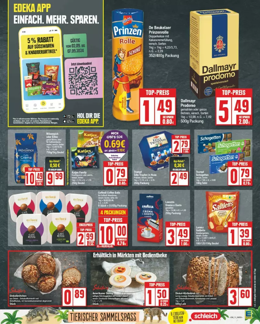 Aktueller Prospekt Edeka - Prospekte - von 02.09 bis 07.09.2024 - strona 11 - produkty: creme, de beukelaer, eis, kakao, prinzenrolle, prodomo, reis, Schleich, tee, top-preis