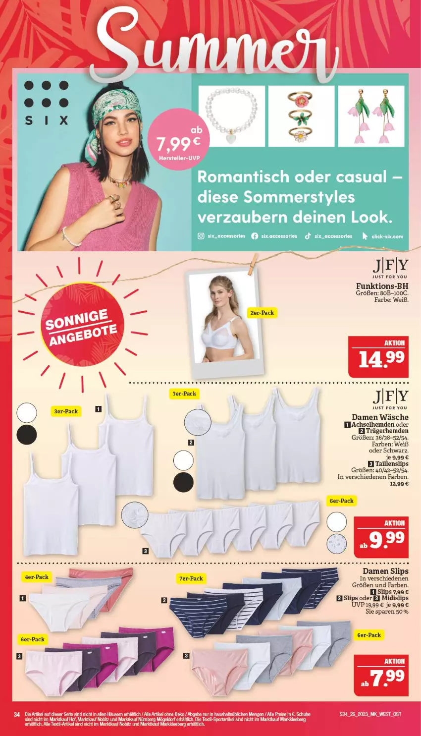 Aktueller Prospekt Marktkauf - Prospekt - von 25.06 bis 01.07.2023 - strona 34 - produkty: ACC, achselhemd, hemd, hemden, slip, slips, Taillenslip, tee, Ti, tisch, Yo