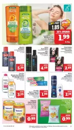 Gazetka promocyjna Marktkauf - Prospekt - Gazetka - ważna od 01.07 do 01.07.2023 - strona 21 - produkty: aktionspreis, alpecin, Bau, bebivita, bio, bolognese, cin, creme, deka, deo, deospray, eis, elle, flasche, frucht, fructis, garnier, gsw, haarspray, mizellen, Mizellen Reinigungswasser, nivea, Nuance, nuss, Palette, pute, Reinigung, reis, roll-on, Roller, schaumfestiger, shampoo, shampoo oder spülung, snack, snacks, spülung, syoss, Ti, vita, wasser, Yo, ZTE