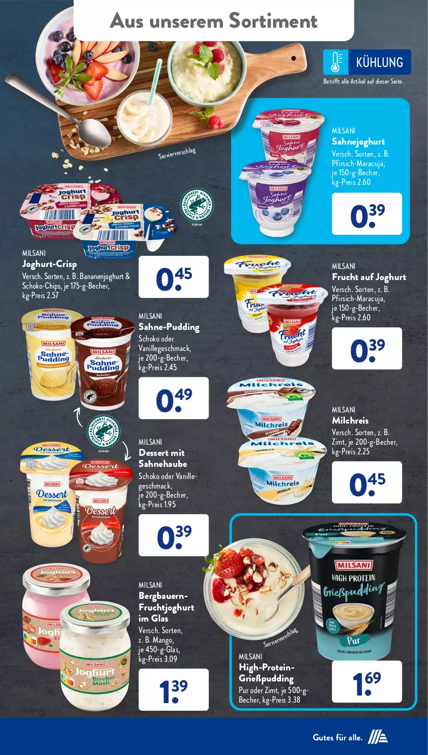 Aktueller Prospekt AldiSud - NÄCHSTE WOCHE - von 05.06 bis 10.06.2023 - strona 43 - produkty: auer, banane, bananen, Bau, Bauer, Becher, chips, dessert, eis, frucht, fruchtjoghurt, Grießpudding, joghur, joghurt, mac, mango, maracuja, milch, milchreis, pfirsich, pudding, reis, sahne, Sahnejoghurt, schoko, Ti, vanille