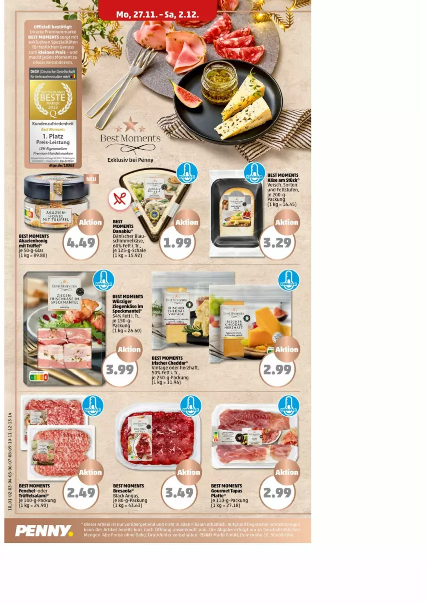 Aktueller Prospekt Penny - Prospekte - von 27.11 bis 02.12.2023 - strona 11 - produkty: eis, je 250-g-packung, Käse, Mantel, reis, Speck, Ti, Trüffel