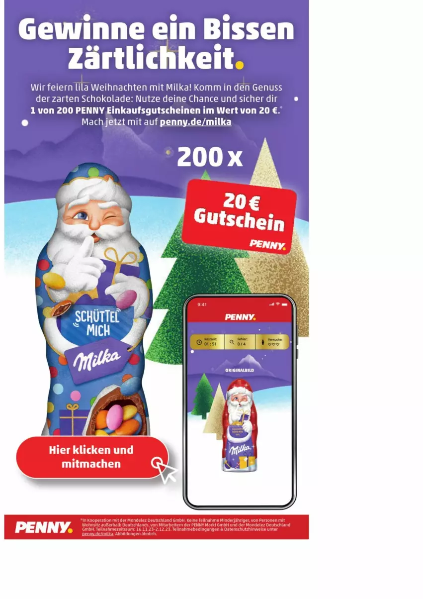 Aktueller Prospekt Penny - Prospekte - von 27.11 bis 02.12.2023 - strona 21 - produkty: eier, gutschein, gutscheine, mac, milka, nuss, schoko, schokolade, weihnachten