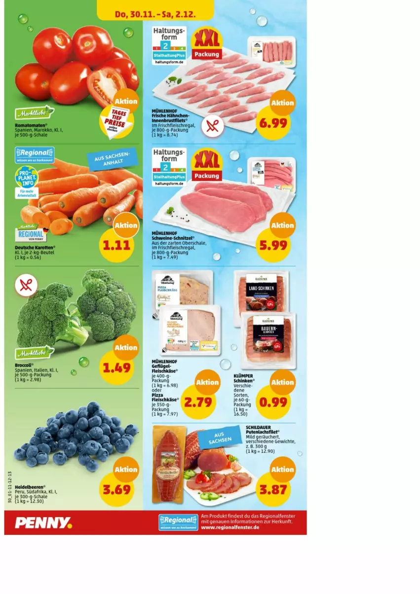 Aktueller Prospekt Penny - Prospekte - von 27.11 bis 02.12.2023 - strona 33 - produkty: beere, beeren, eis, fenster, filet, heidelbeere, heidelbeeren, lachs, lachsfilet, pute, Schal, Schale, schinken