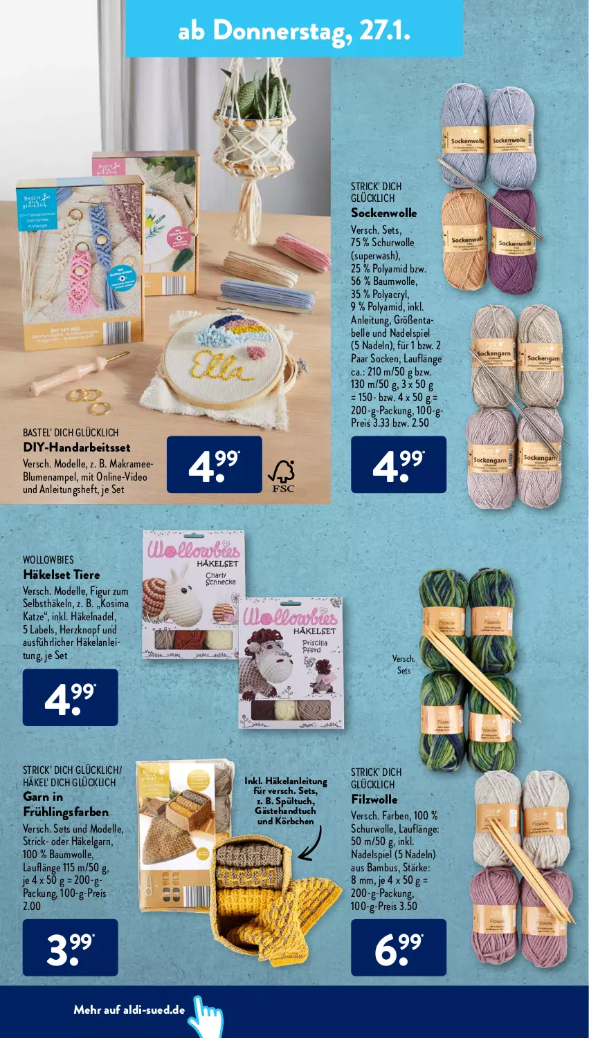 Aktueller Prospekt AldiSud - ALDI Aktuell - von 24.01 bis 29.01.2022 - strona 24 - produkty: aldi, bambus, Bau, baumwolle, blume, blumen, dell, deo, eis, Elan, elle, handtuch, Körbchen, LG, Mode, reis, sim, socken, Ti, Tiere, tuc, wolle