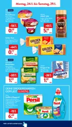 Gazetka promocyjna AldiSud - ALDI Aktuell - Gazetka - ważna od 29.01 do 29.01.2022 - strona 7 - produkty: aldi, Becher, butter, dessert, ehrmann, Ehrmann Grand Dessert, eis, gin, golden toast, grünländer, kaffee, Käse, käsescheiben, knoppers, korn, löslicher kaffee, megaperls, Nescafé, nescafé gold, nuss, persil, reis, storck, Ti, toast