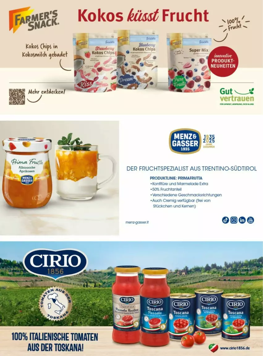 Aktueller Prospekt Vmarkt - Prospekte - von 04.06 bis 18.06.2025 - strona 19 - produkty: Bad, cirio, frucht, kokos, kokosmilch, konfitüre, mac, marmelade, milch, Spezi, Ti, tomate, tomaten