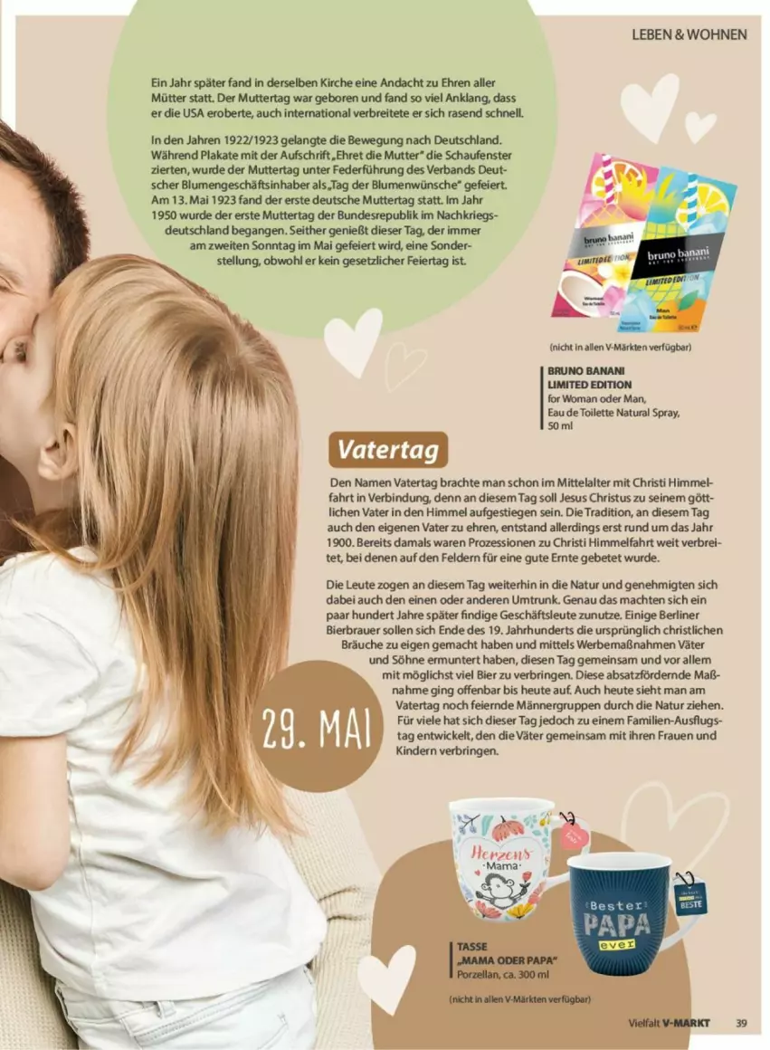 Aktueller Prospekt Vmarkt - Prospekte - von 04.06 bis 18.06.2025 - strona 39 - produkty: auer, berliner, bier, blume, blumen, Brei, bruno banani, eau de toilette, eier, Elan, fenster, gin, Heu, Kinder, mac, mam, natur, natura, rasen, ring, Ti, WICK